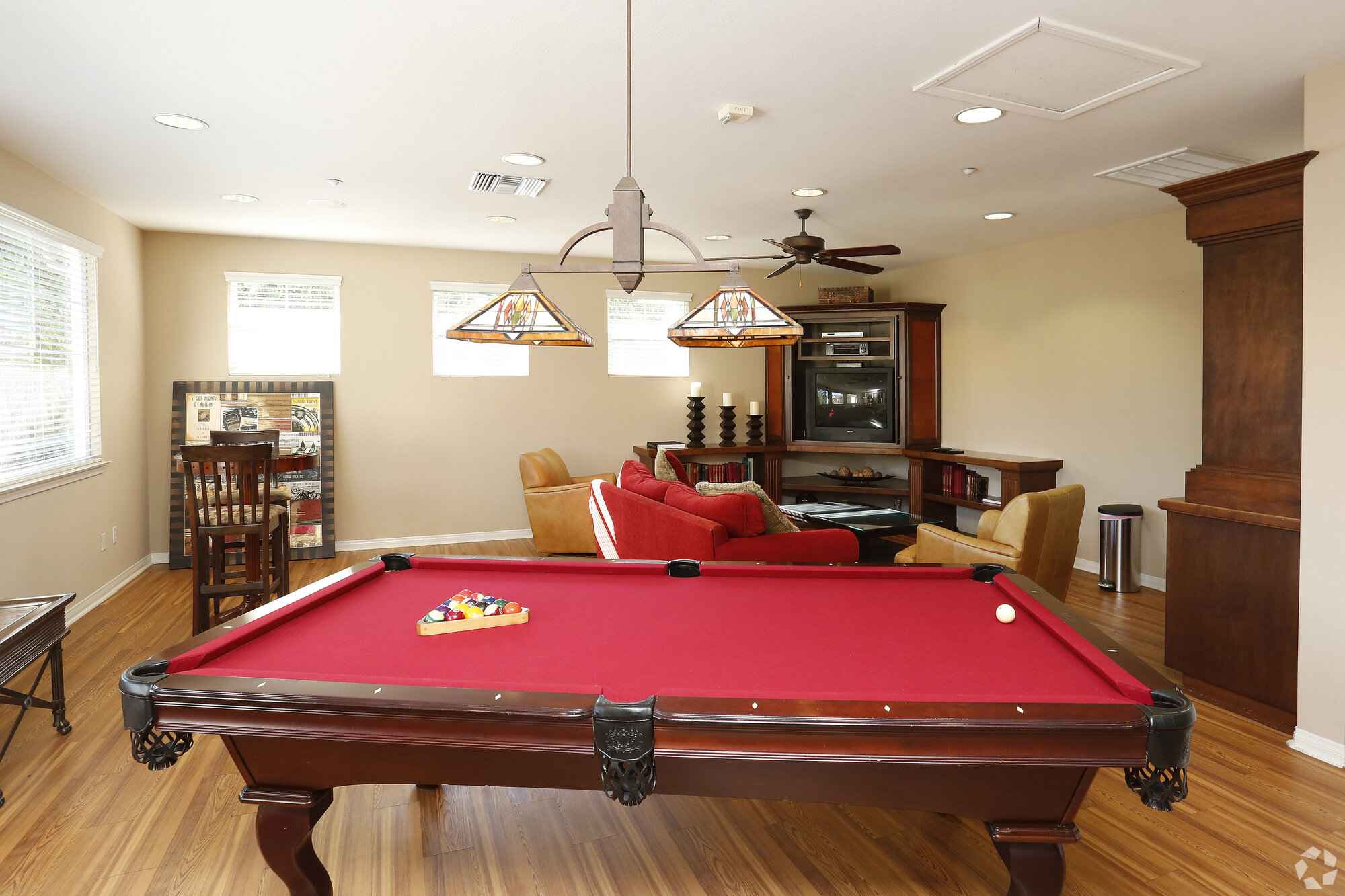 community billiard room with pool table at Via Ventura